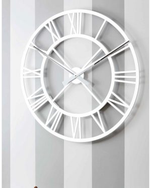 Orologio Da Parete In Legno Silenzioso 25x25 Cm, Design Fattoria Con Quadrante Blu Spiaggia, Per Cucina, Soggiorno, Camera Da Letto