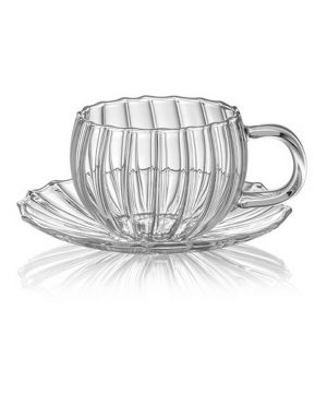 Coppia Tazze da Caffè in Vetro Soffiato