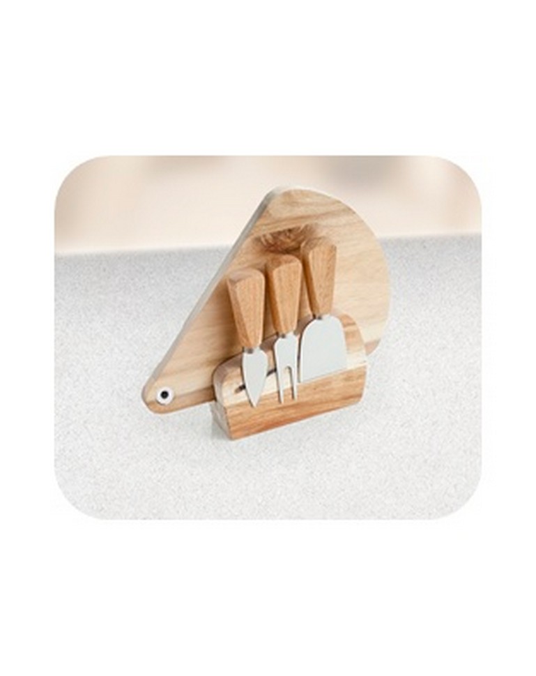 VANRA - Set di 4 coltelli da formaggio in acciaio inox, con bordo seghettato, condimenti, marmellata, pane, crema, 19,8 cm