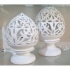Lampada Traforata a mano in Ceramica Bianca
