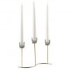 Candelabro 3 Braccia Oro e Vetro