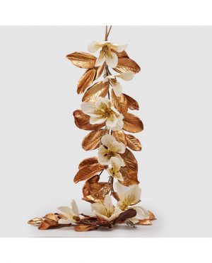 Ramo Natale Magnolia Oro e Bianco