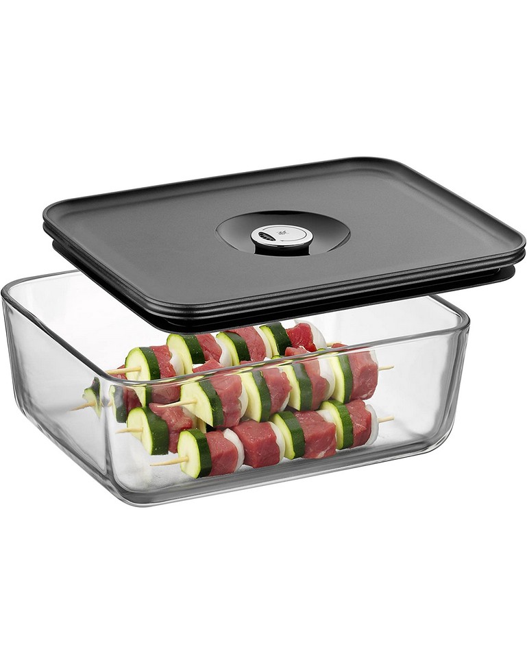 Set 6 Contenitori In Vetro Borosilicato Con Chiusura Ermetica - 1040ml Per Alimenti E Fitness