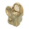 Coppia Elefanti Ceramica Oro