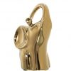 Coppia Elefanti Ceramica Oro