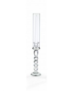 Candelabro Cristallo con Bicchiere copri fiamma