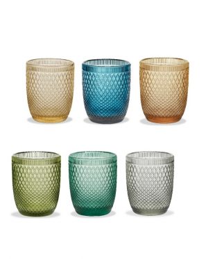 Set 6 Bicchieri in Vetro Diamond Elegance