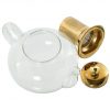 Teiera in Vetro Borosilicato con Infusore in Colore Oro