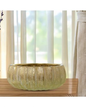 Centro Tavola in Ceramica Oro