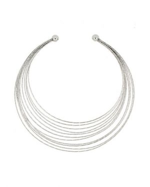 Collana Girocollo Fili Argento