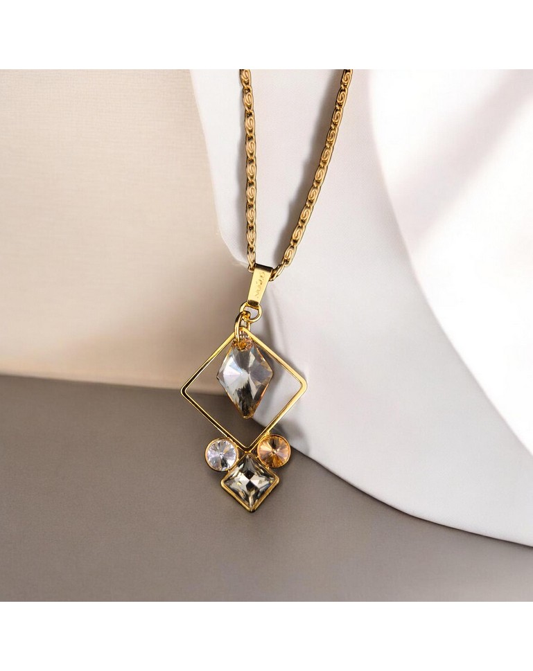 Collana Gold con Pendente Cornice di Rugiada