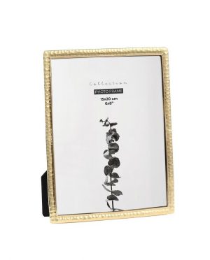 Portafoto “Aura Champagne”: Portaritratti in Metallo Martellato 15×20