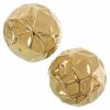 Coppia di Sfere “Orbital Luxury”: Sculture d’Arredo Gemelle in Ceramica Oro