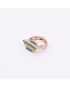 Anello “Aurora Prisma” in Oro Rosa 18K e Smalto