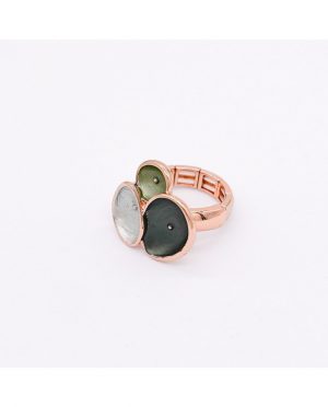 Anello “Aurora Ninfea” in Oro Rosa e Smalto
