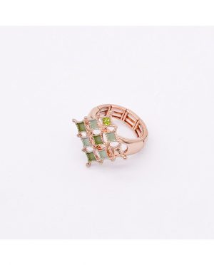 Anello “Aurora Mosaico” in Oro Rosa 18K e Smalto